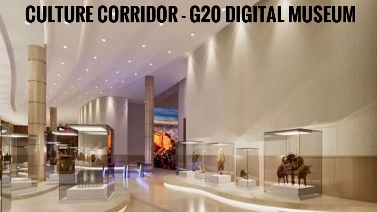 The Culture Corridor at Bharat Mandapam, the venue of G20 Summit in New Delhi