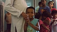 A child at Balbhawan in Noida, where Sheni works with schools to provide mental healthcare 