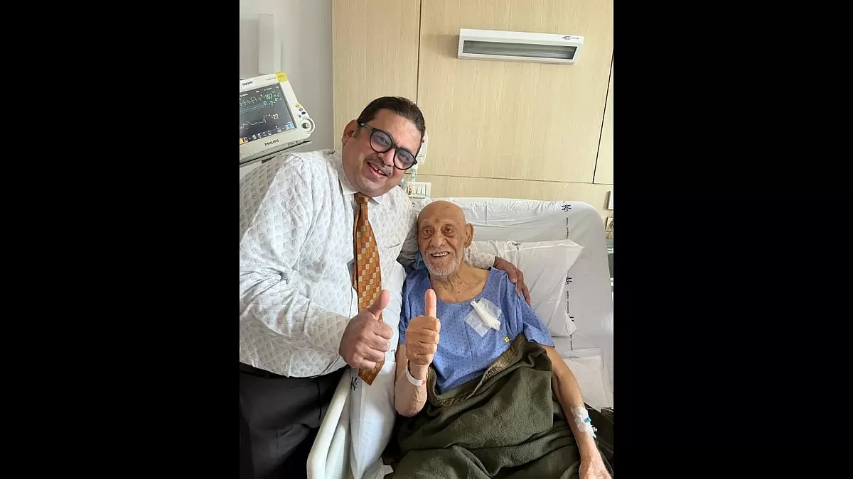 Dr.Sanjeev Jain with 104 year old Taher Ali Alhashim