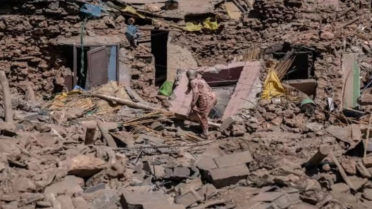 Visual from devastated Marrakech after 6.8 magnitude quake hit Morocco