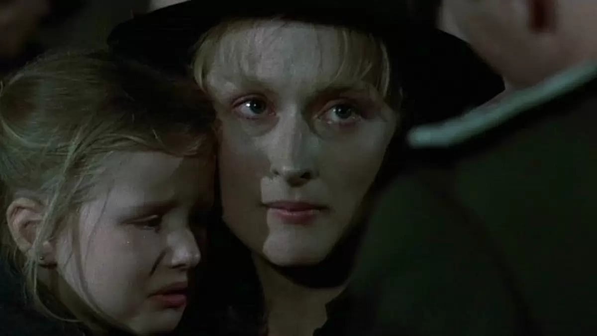 A scene from Sophie's Choice featuring Meryl Streep