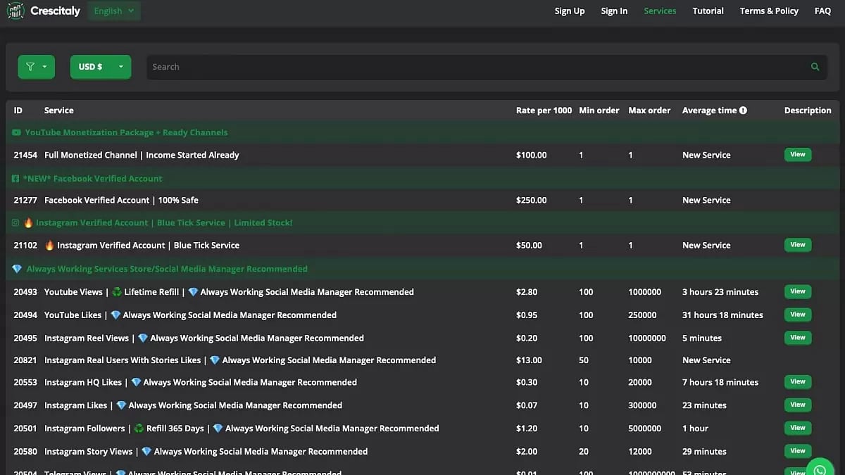 Avaliação da Crescitaly