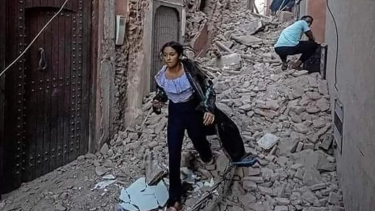  The village of Tinzert was left in ruins within just a few seconds.