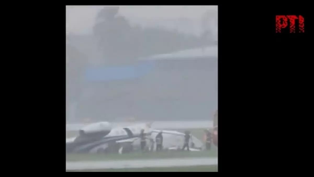 Chartered flight skids off runway at Mumbai airport on Thursday