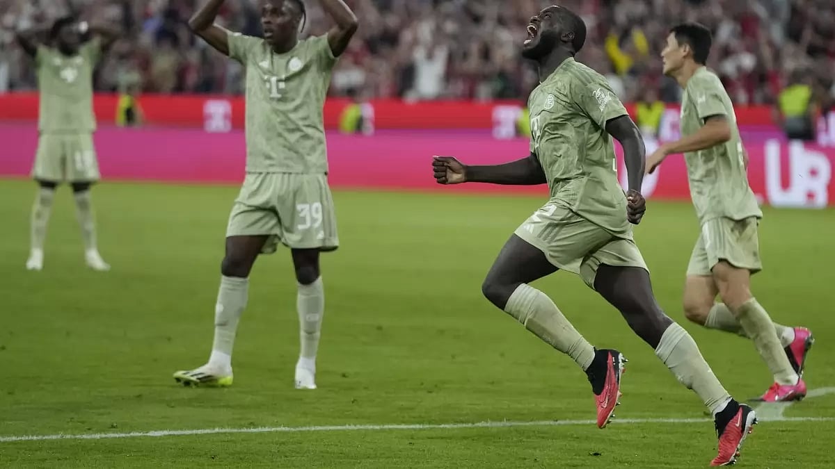 Action during the Bayern Munich-Bayer Leverkusen game in Munich on Friday.