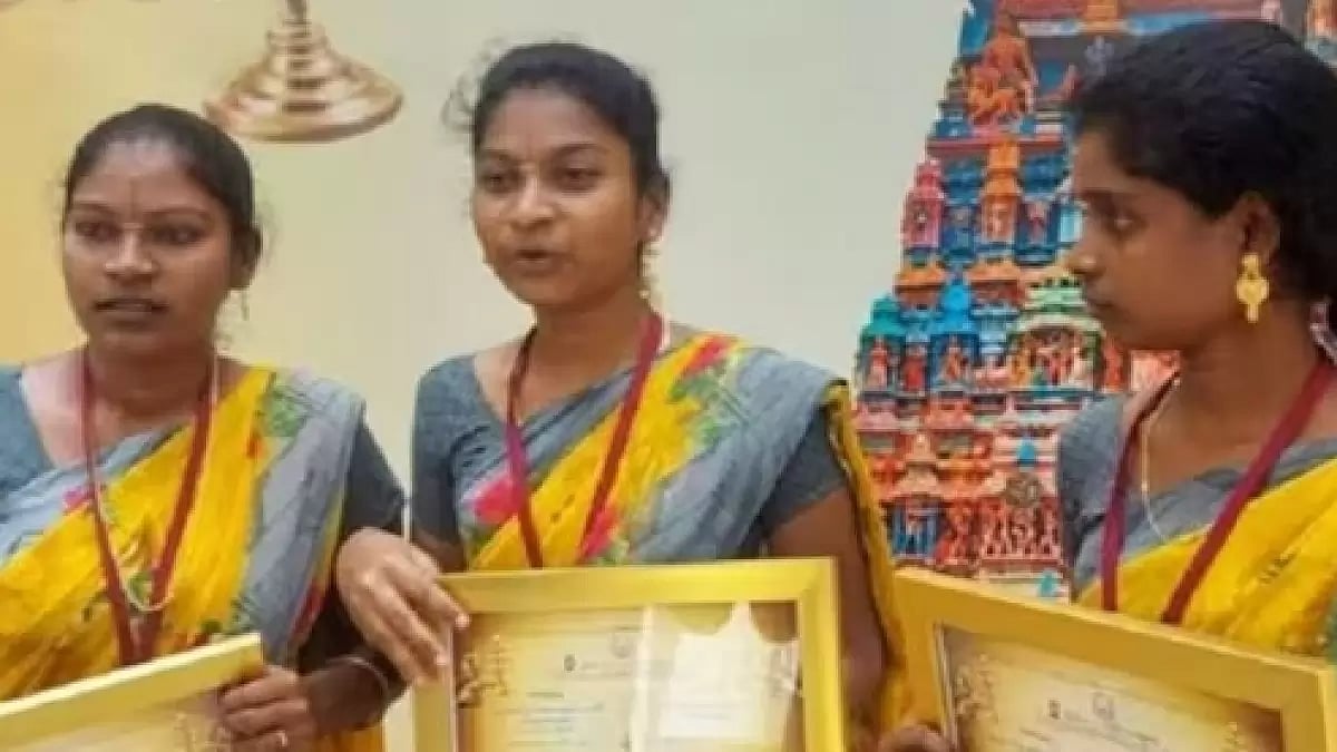 Krishnaveni, Ramya and Ranjitha- the three newly appointed female priests in Tamil Nadu