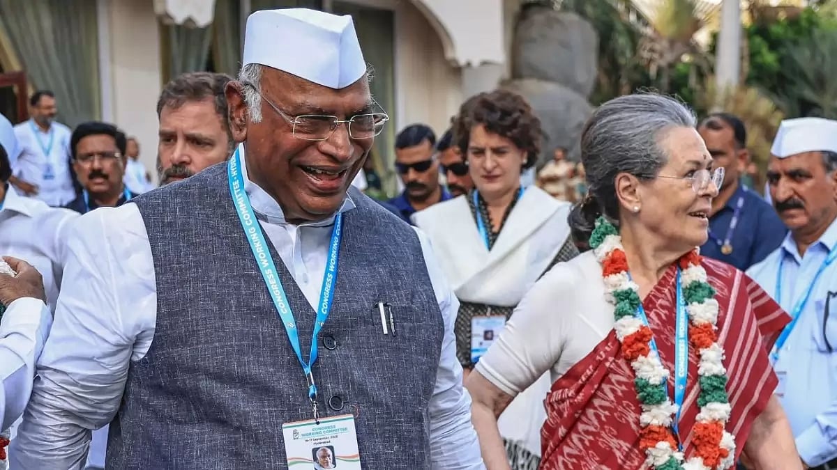 Congress Working Committee adopts resolutions at first meeting in Hyderabad.