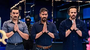 Ranveer Singh, Ajay Devgn and Rohit Shetty
