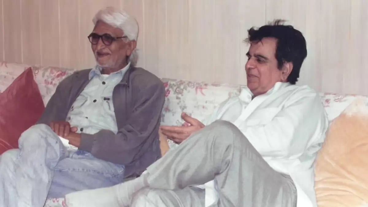 Dilip Kumar with  M.F. Hussain