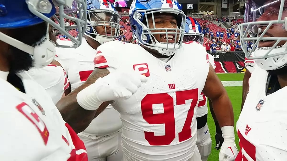 An image of the Giants from the game night of New York Giants vs.  Arizona Cardinals