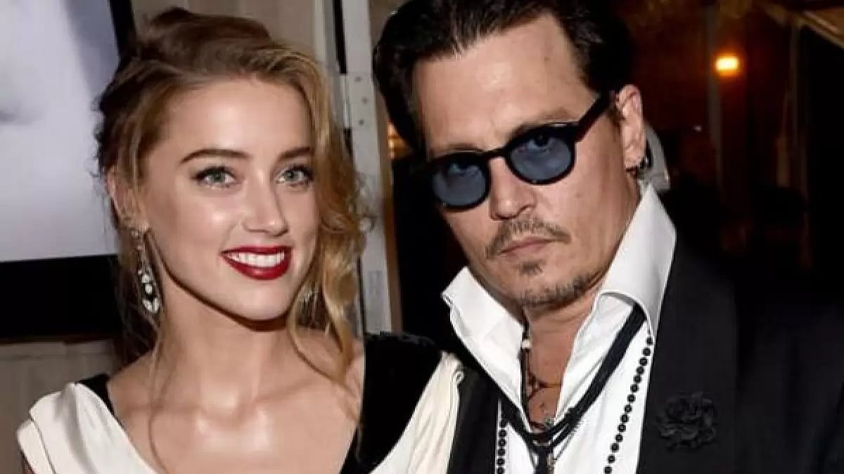 Johnny Depp with ex-wife Amber Heard