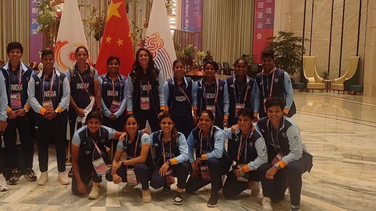 India women's cricket team at Hangzhou for the Asian Games.