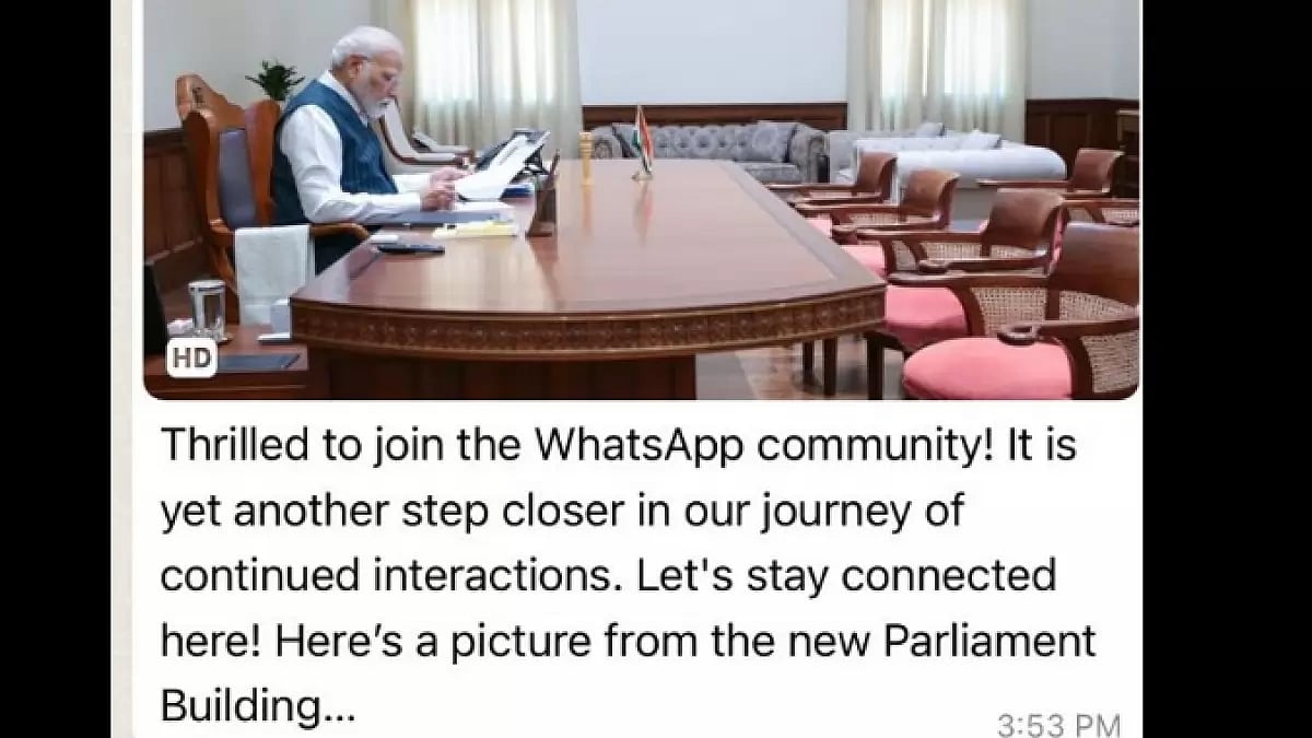Prime Minister Narendra Modi joined Whatsapp Channels.
