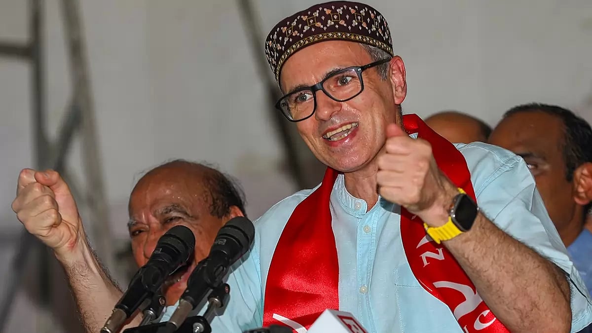 Omar Abdullah addresses press