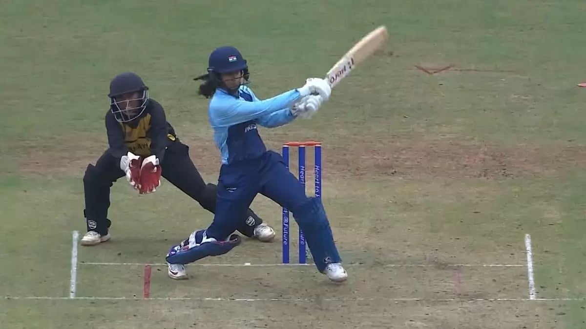 Jemimah Rodrigues (R) batting on Thursday.