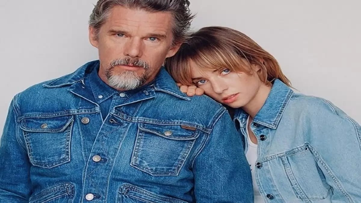 Ethan Hawke and Maya Hawke 