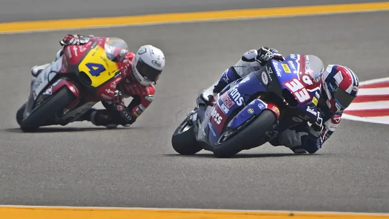 Action from the Moto 2 practice session at the Buddh International Circuit on Friday. - null