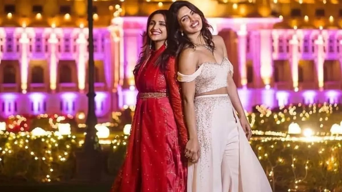Priyanka Chopra with Parineeti Chopra