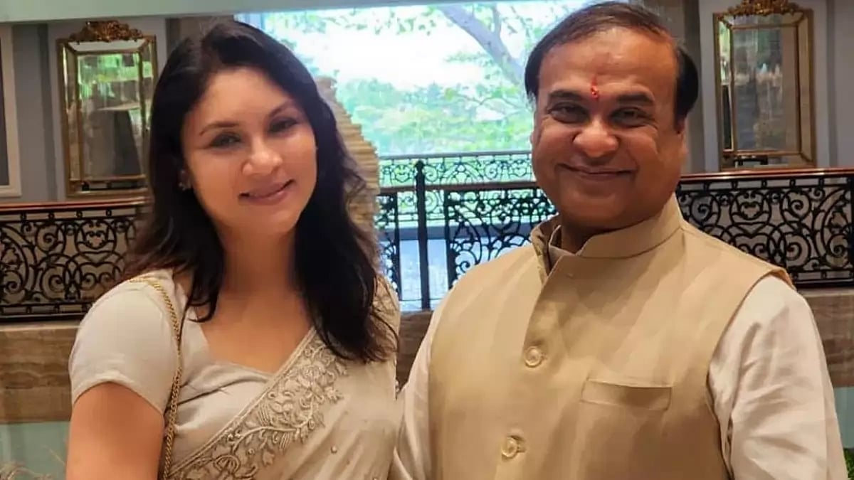 Assam CM Himanta Biswa Sarma with wife Riniki Bhuyan Sarma