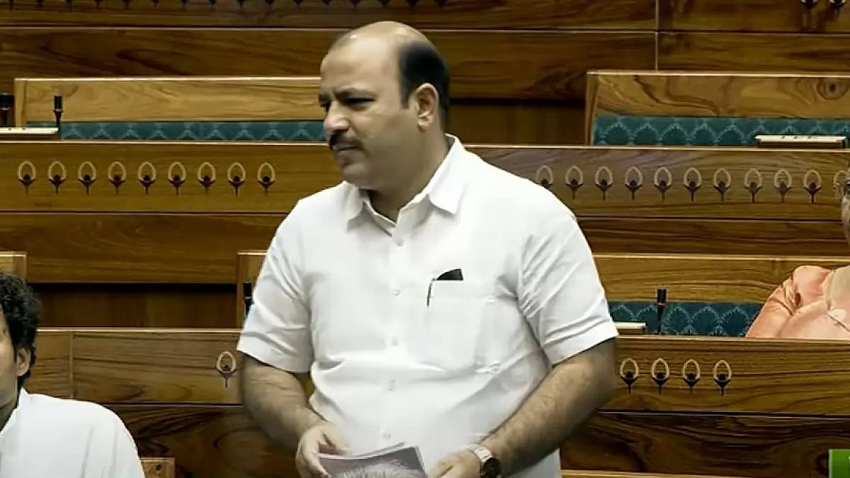 Bahujan Samaj Party (BSP) MP Danish Ali, who was abused by Bharatiya Janata Party (BJP) MP Ramesh Bi