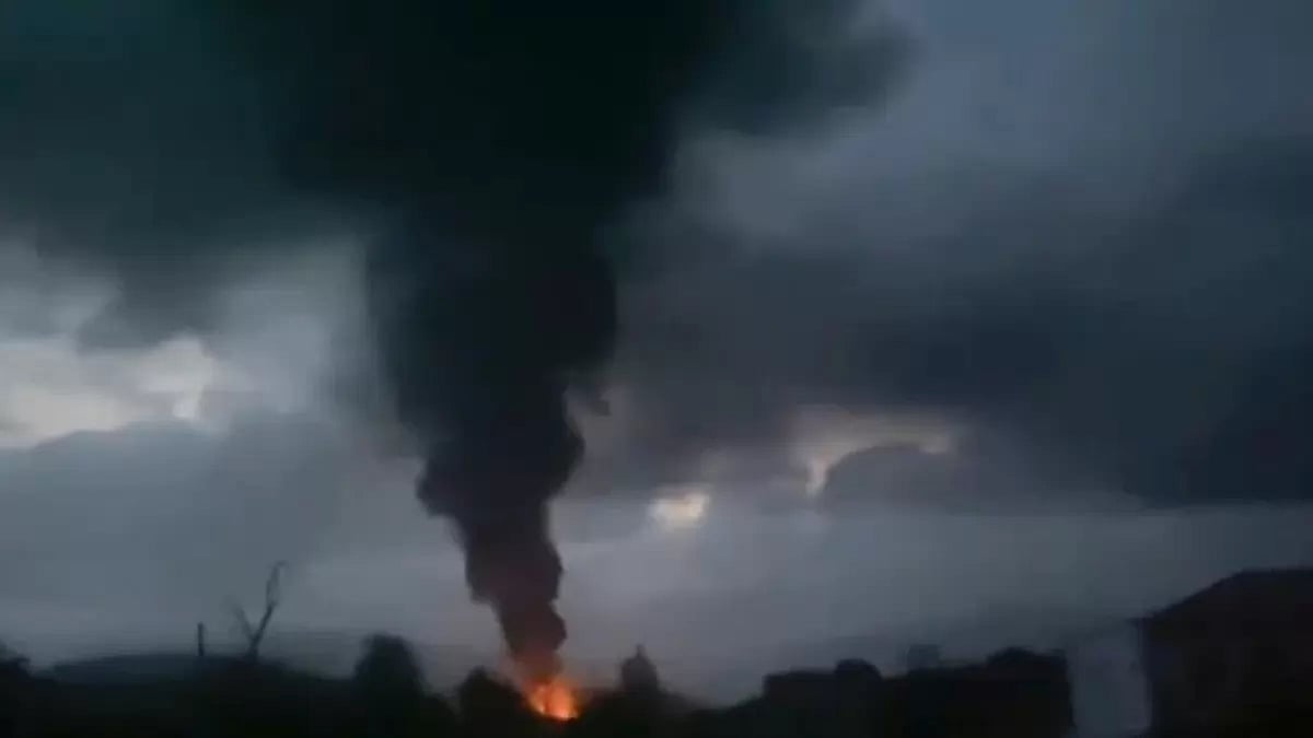 Gas station explosion at Nagorno-Karabakh area 