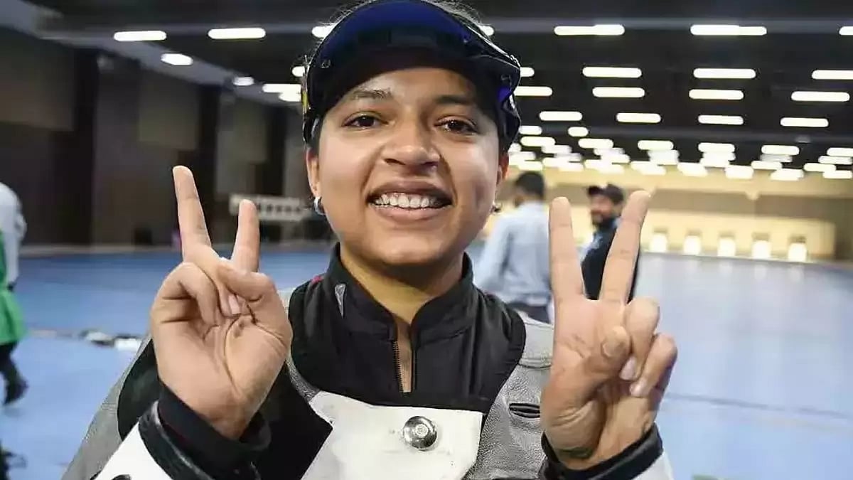 Indian Gold medalist Sift Kaur Samra - null