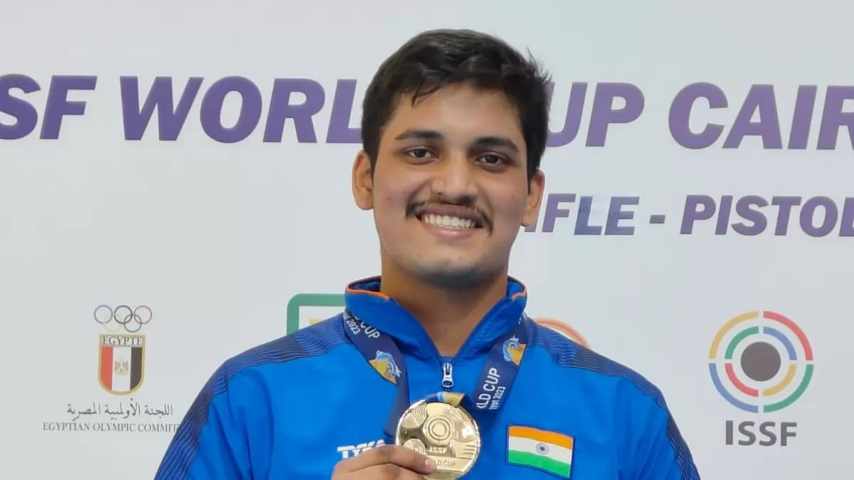 Rudrankksh Patil won gold in the 10m air rifle mixed team event.