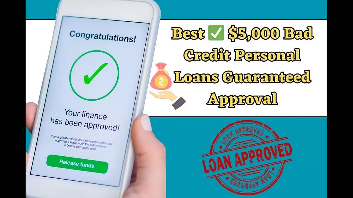Best 5,000 Bad Credit Personal Loans Guaranteed Approval No Credit