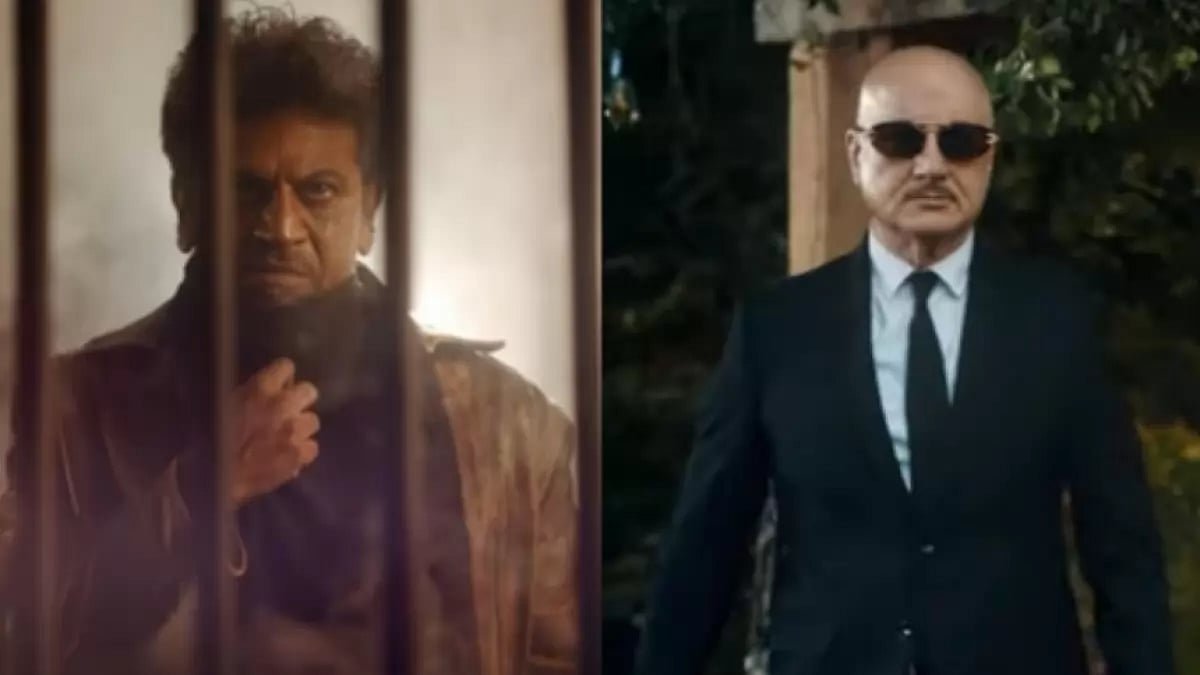 Shiva Rajkumar and Anupam Kher in 'Ghost'