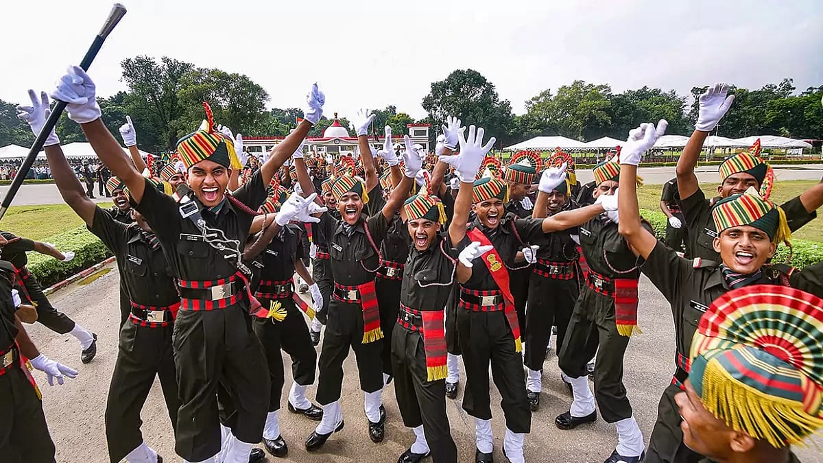 Agniveer soldiers passing out parade