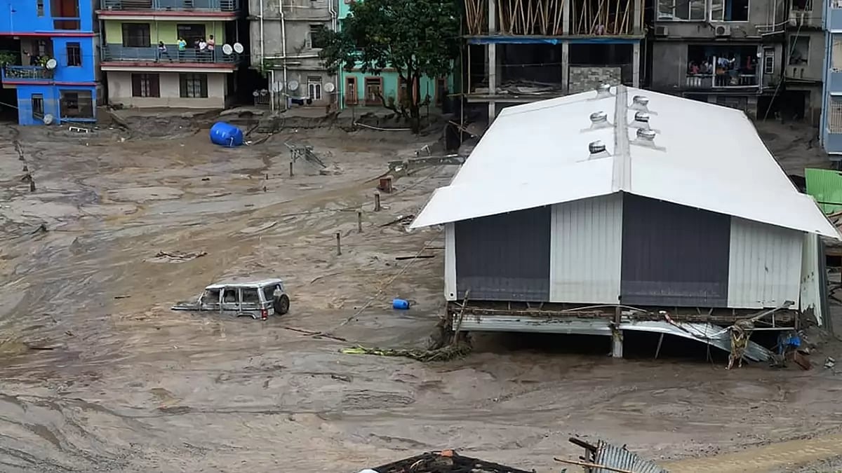 Flash floods in Sikkim