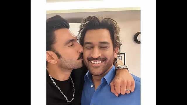 Ranveer Singh Says 'Mera Mahi', As He Posts Photo Giving A Peck On Mahendra Singh Dhoni's Cheeks