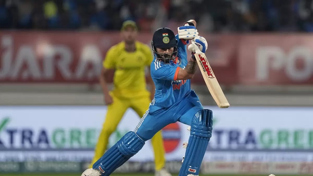 Virat Kohli in action