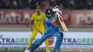 Virat Kohli in action
