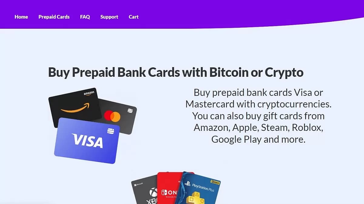Buy Prepaid Cards Visa Or Mastercard Using Crypto Without