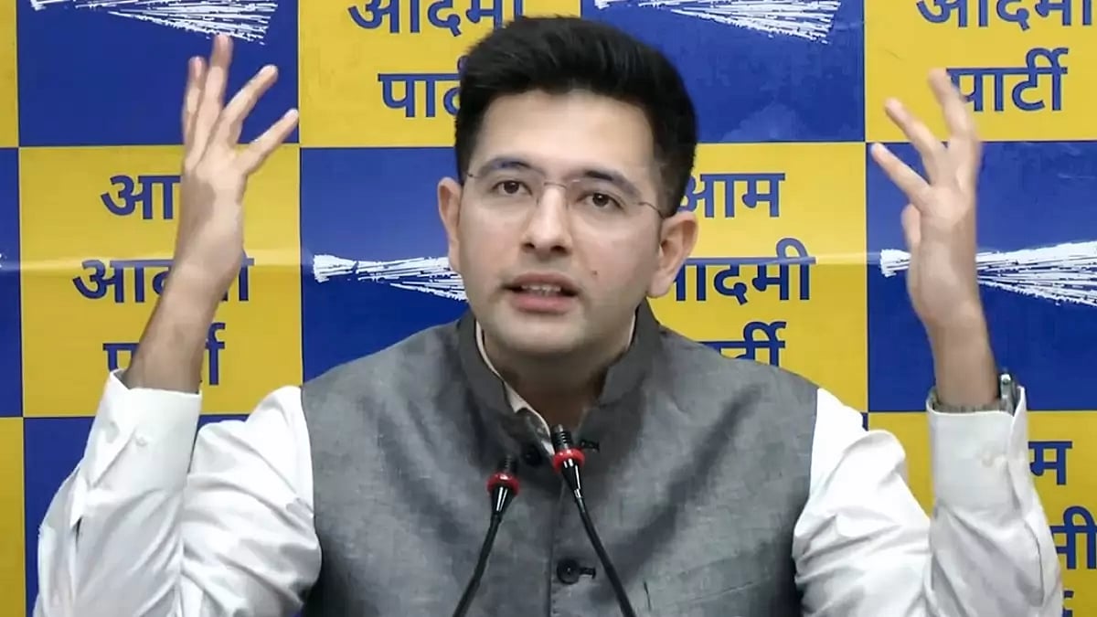 Raghav Chadha addressing media