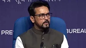 Union Minister Anurag Thakur announces the launch of Mera Yuva Bharat.