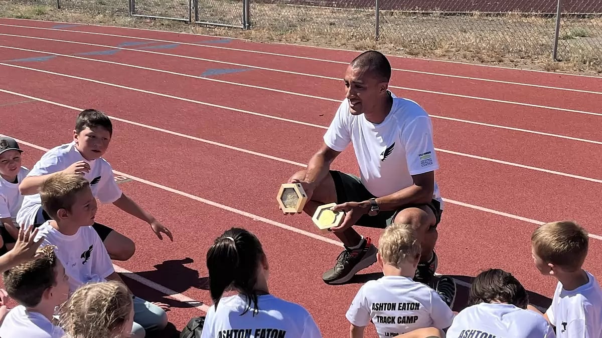 Two times Olympic gold medalist in decathlon, Ashton Eaton 