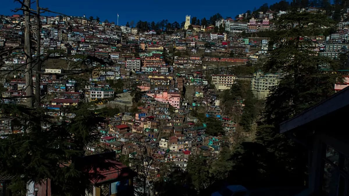 A glimpse of the town of Shimla.