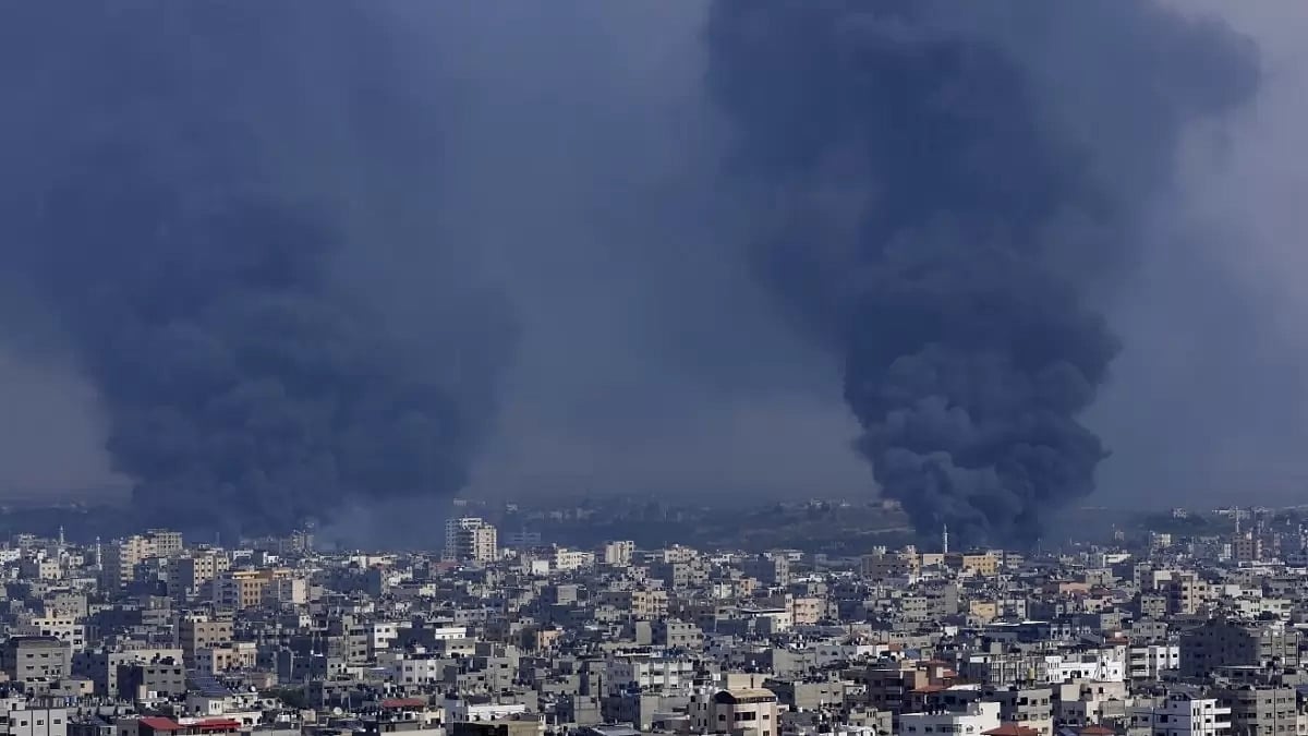 Aftermath of Israeli airstrikes in Gaza Strip