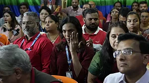 LGBTQ community watches on a screen the SC verdict on legalisation of same-sex marriage in India
