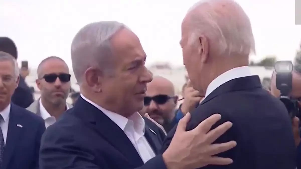 US President Joe Biden arrives in Tel Aviv