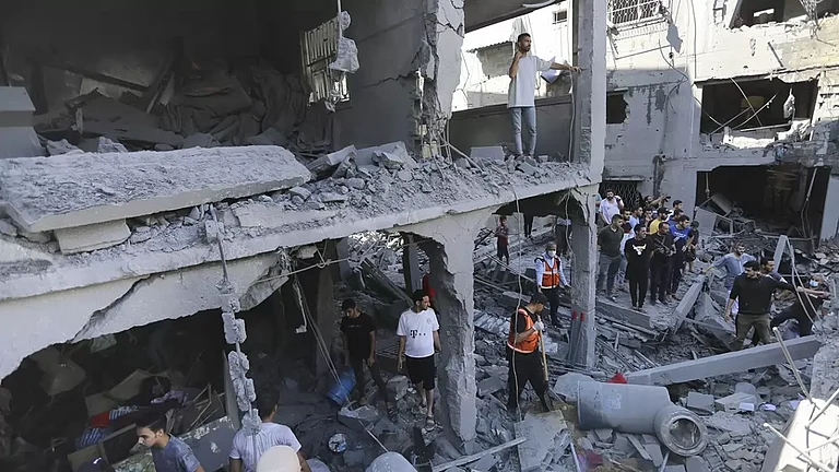 Israeli airstrikes in Gaza City - AP