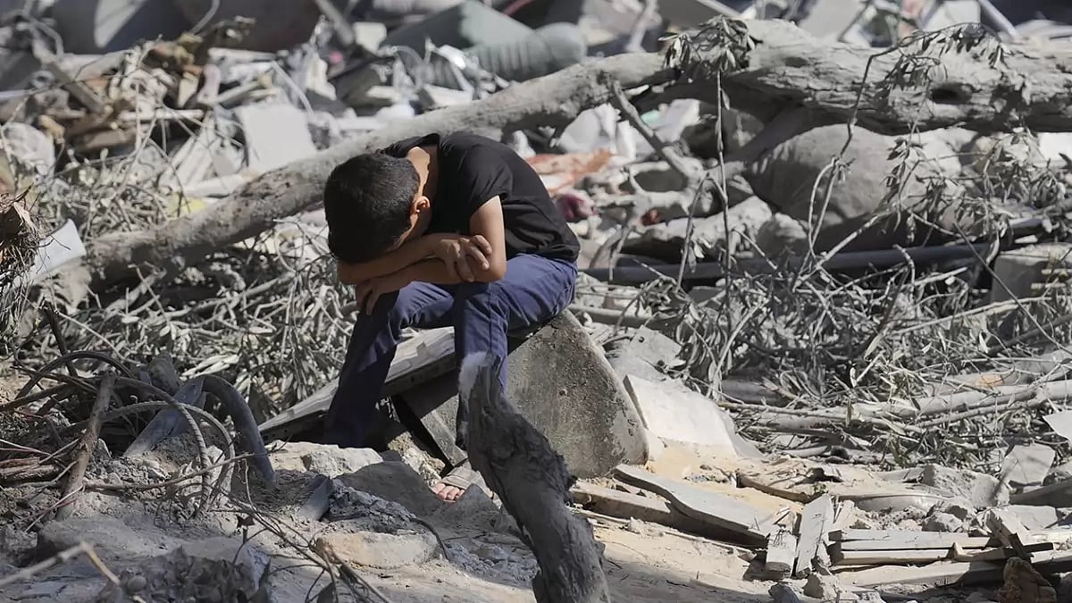 Israeli airstrike in Bureij refugee camp Gaza Strip