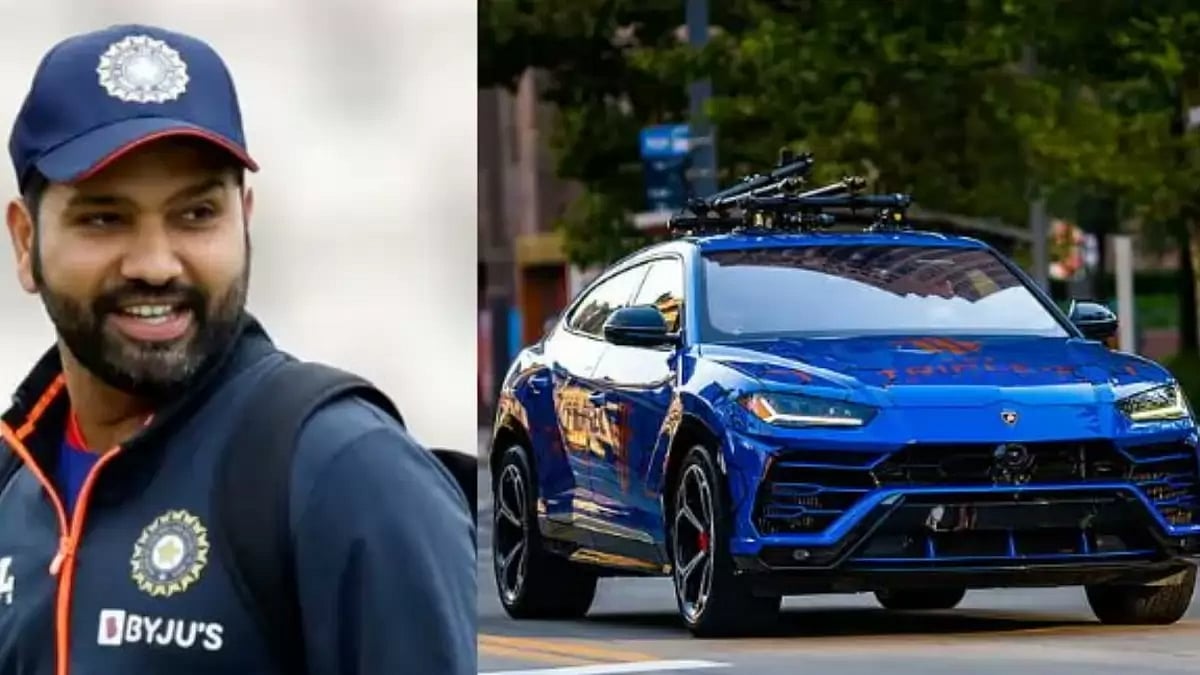 Rohit Sharma was driving his Lamborghini