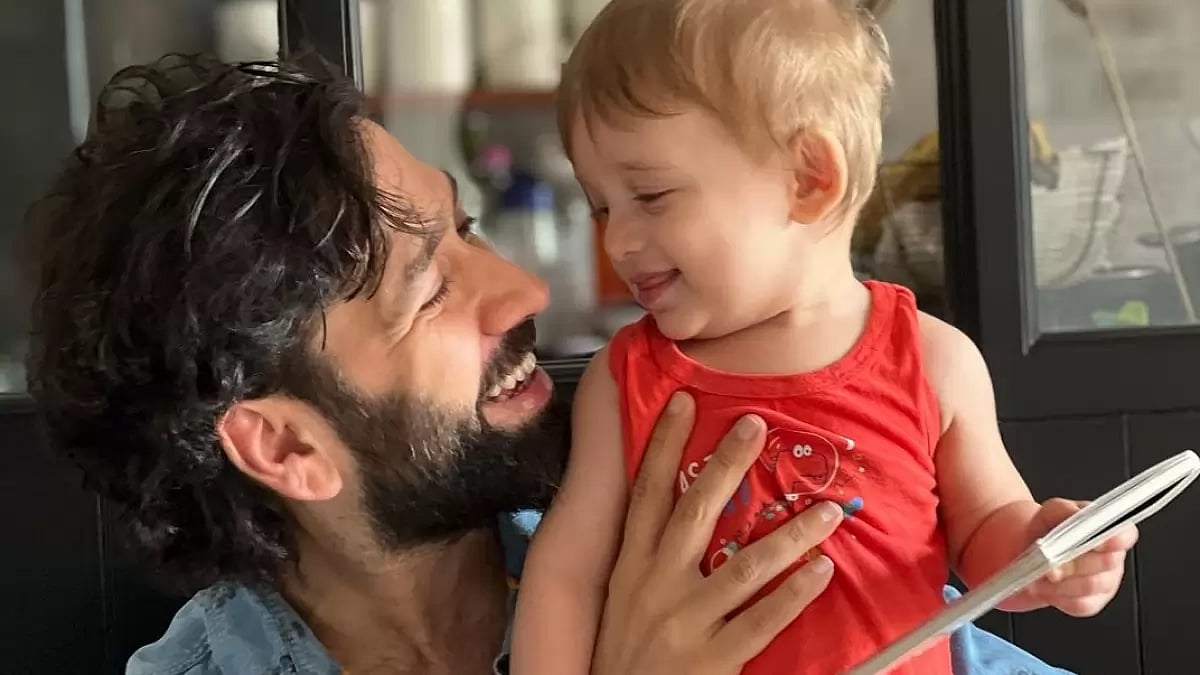 Nakuul Mehta with son,