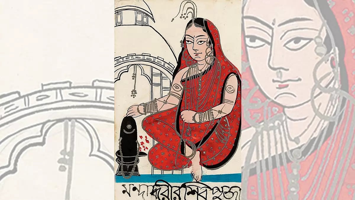 A Different Woman: A painting of Mandodari worshipping at Shiva’s shrine