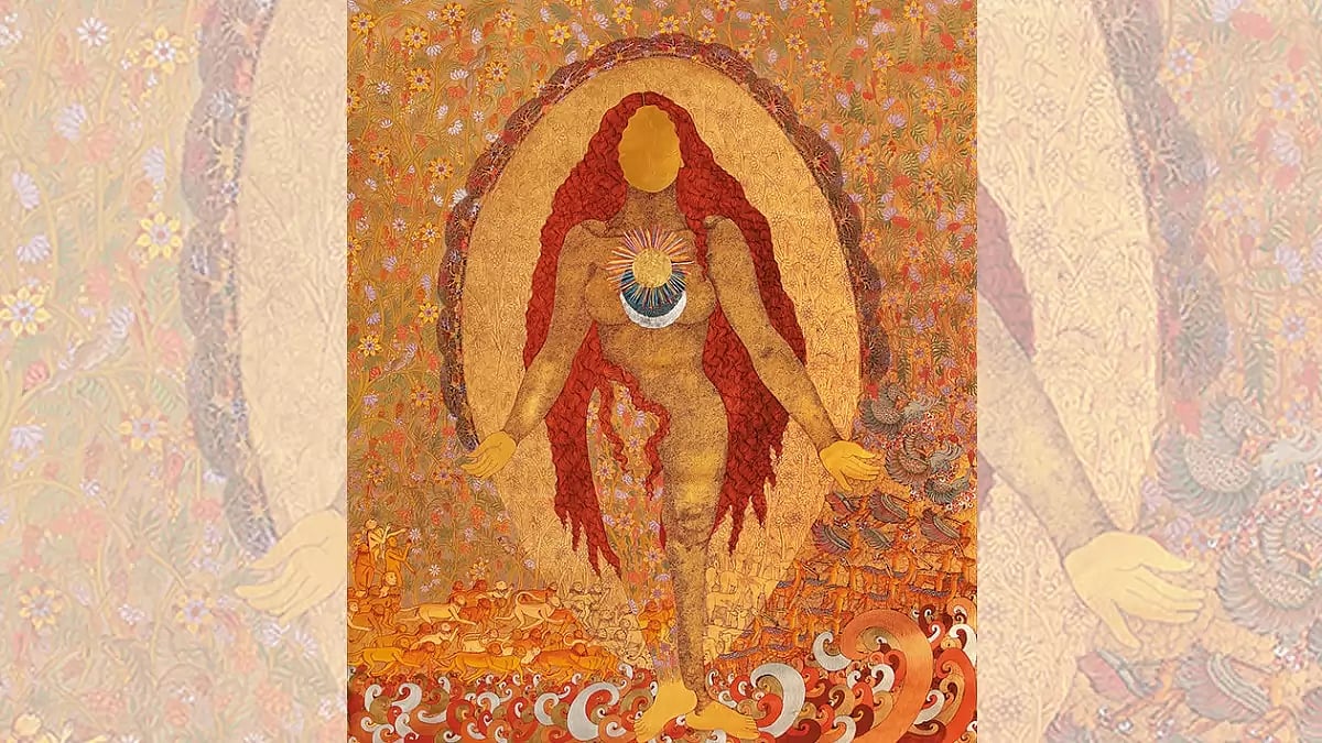 Artwork titled ‘The Golden Womb’ by Seema Kohli 