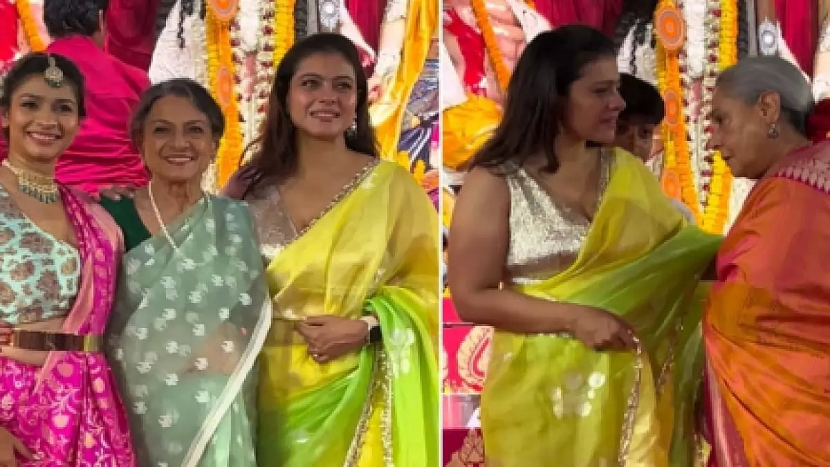 kajol, jaya bachchan, durga puja