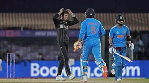 India won by 4 wickets against New Zealand in Dharamsala on Sunday